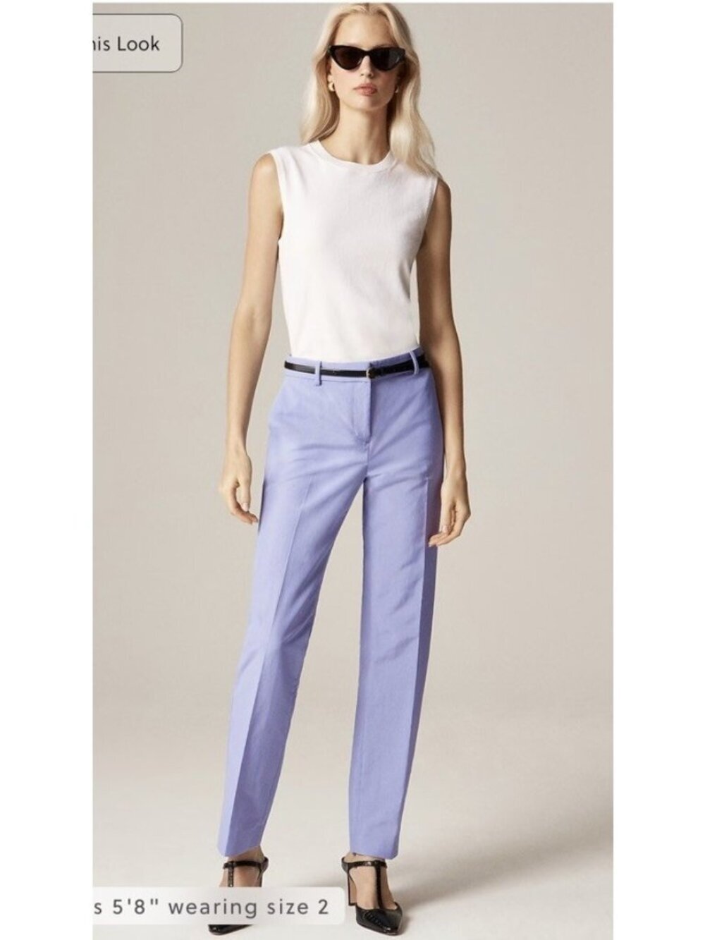 NWT J.CREW Women’s Size 4 Pervenche Slim-Fit Trouser in Sateen #CN751